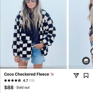 Ascot + Hart Coco Checkered Fleece M ✨brand new✨